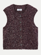 Marc O'Polo DENIM Strickweste aus Tweed 6937-Mahagony Jam bei Robert Ley