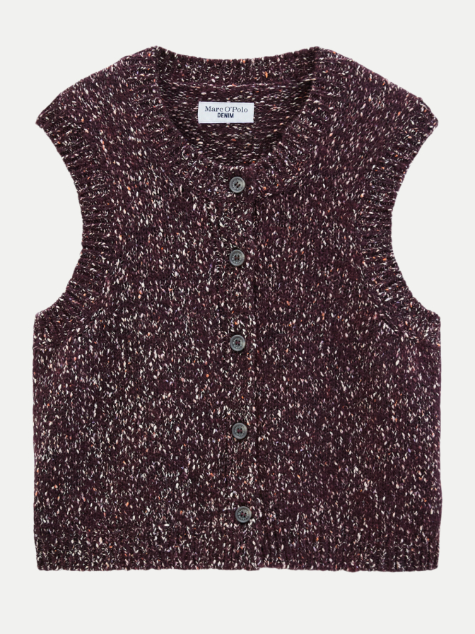 Marc O'Polo DENIM Strickweste aus Tweed bei Robert Ley