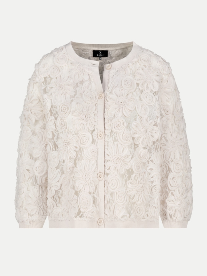 Monari Strickjacke mit Blumenmuster bei Robert Ley