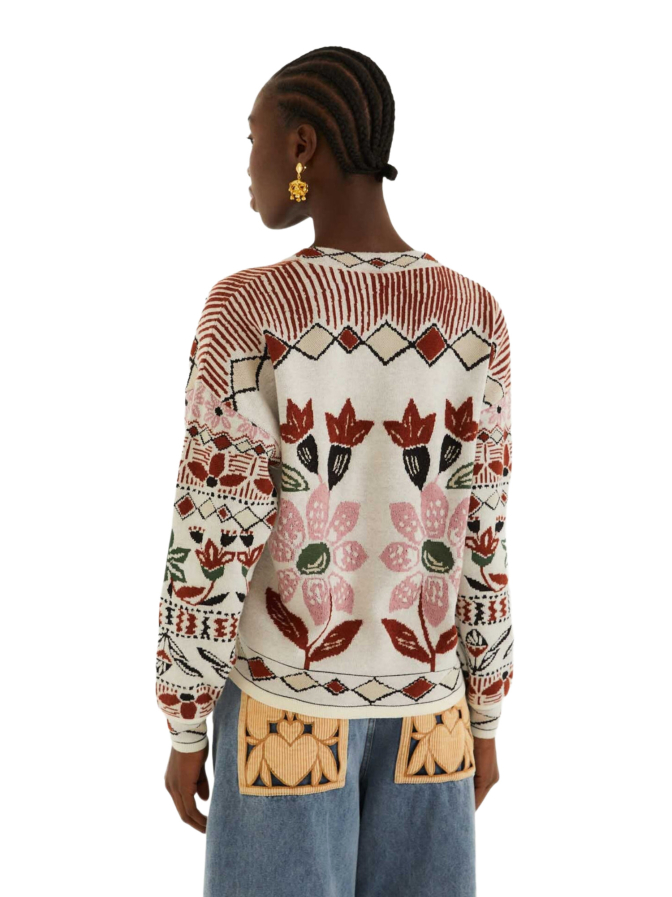 Farm Rio Strickjacke mit Ainika-Stickerei und Blumenmuster bei Robert Ley