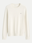 Gant Rundhalspullover aus Woll-Mix 130-CREAM bei Robert Ley