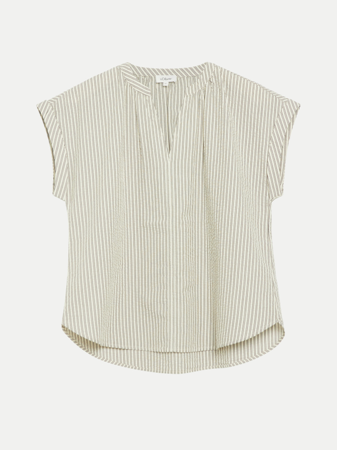 s.Oliver RED LABEL Geraffte Seersucker-Bluse bei Robert Ley