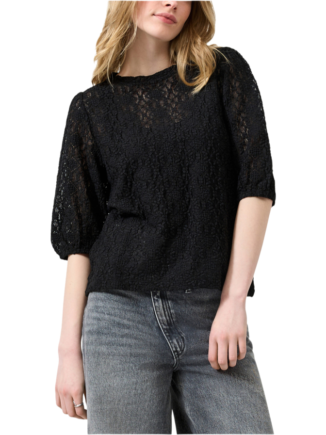 Q/S designed by Kurzarmshirt mit Lochmuster bei Robert Ley