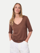 NOTSHY T-Shirt Romana aus Leinen dattel bei Robert Ley
