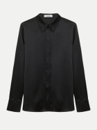 Dorothee Schumacher Bluse aus Seiden-Stretch Satin 999-pure black bei Robert Ley