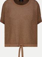 Monari Ajour-Strickpullover 523-mocca bei Robert Ley