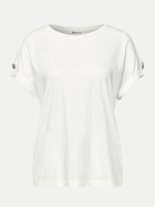 Street One Basic T-Shirt 10108-off white bei Robert Ley