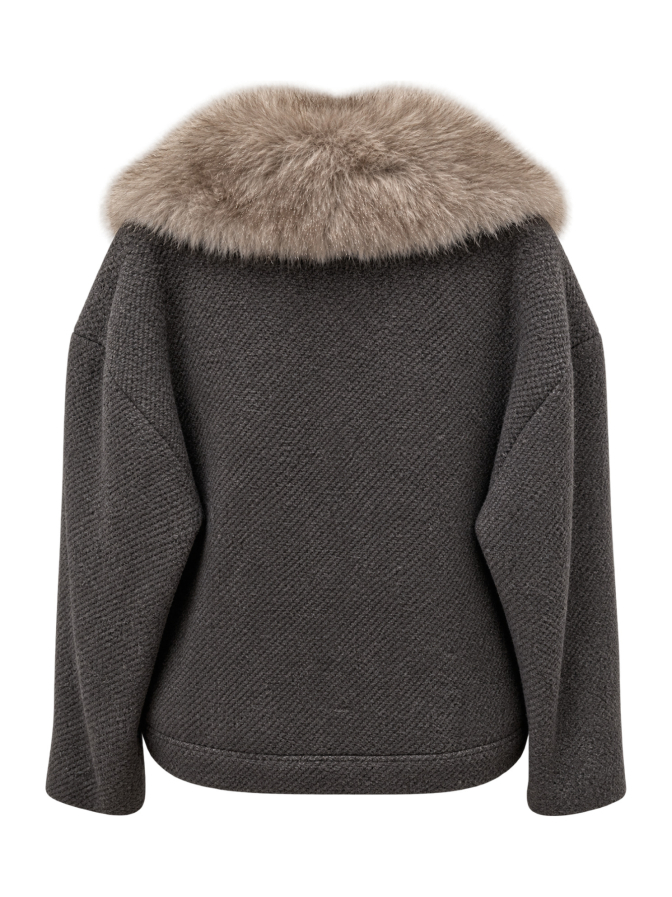 Antonelli Firenze Wolljacke William mit Kunstfellkragen bei Robert Ley