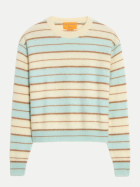 Guest in Residence Kaschmirpullover Grizzly Stripe Crew seaglass combo bei Robert Ley