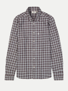 Garcia Flanellhemd mit Karomuster 5836-BROWN bei Robert Ley