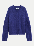 Marc O'Polo DENIM Kuscheliger Cardigan Regular aus Mohair-Schurwolle-Mix 5871-Dark Acai bei Robert Ley