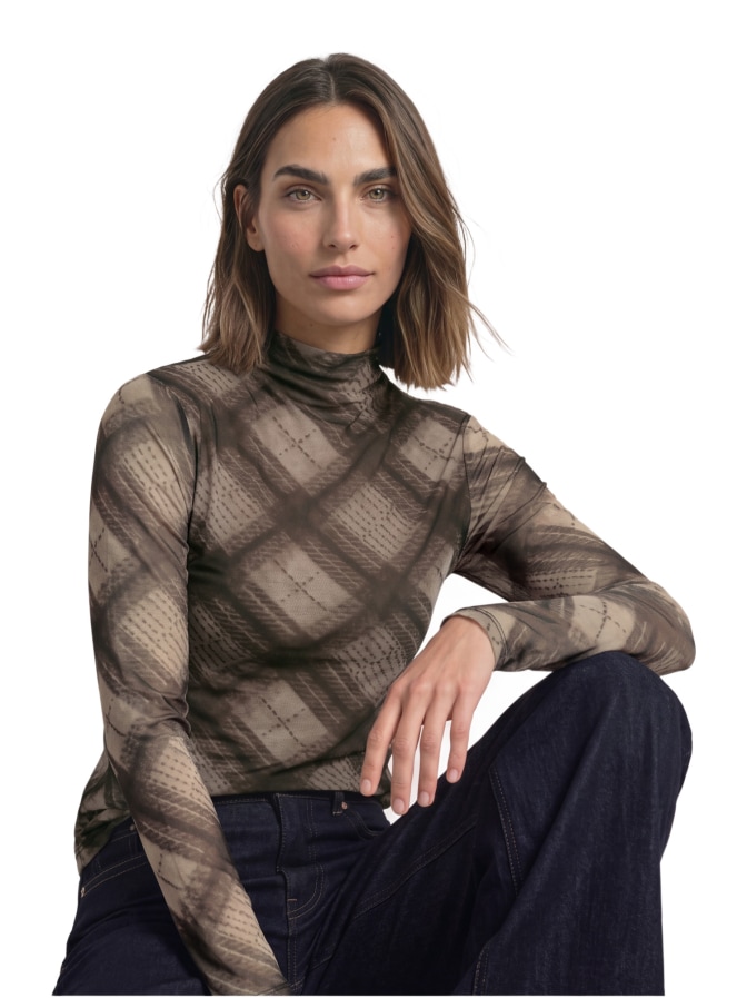 Street One Shirt aus Mesh mit gerafftem Turtle Neck bei Robert Ley