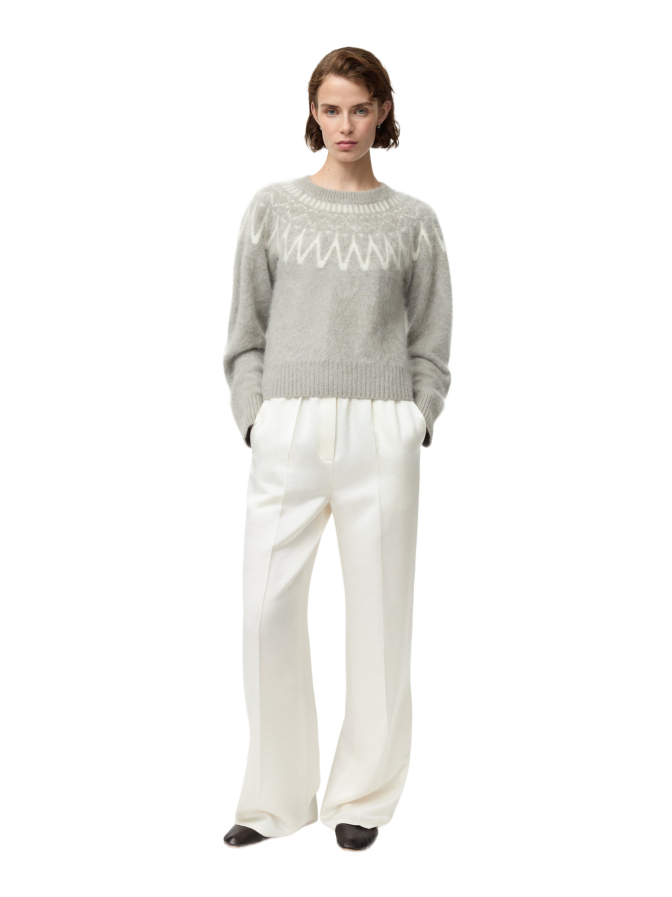 Soft Goat Kaschmirpullover mit Jacquardmuster bei Robert Ley