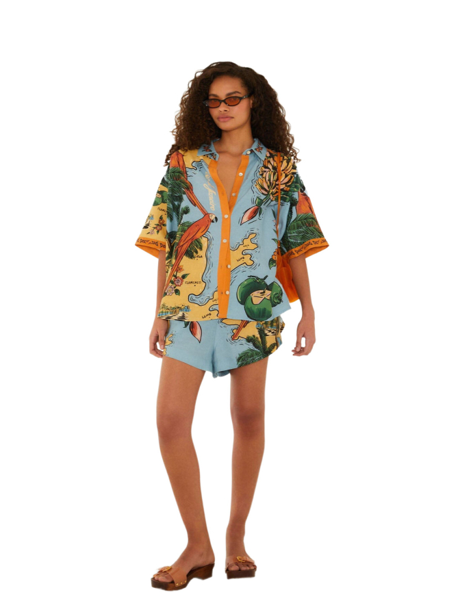 Farm Rio Bluse mit mehrfarbigem Print bei Robert Ley