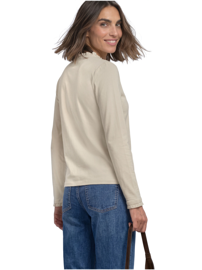 Street One Basic Langarmshirt mit Rüschen bei Robert Ley
