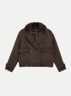 s.Oliver BLACK LABEL Jacke mit Kunstfellkragen 8944-BROWN bei Robert Ley