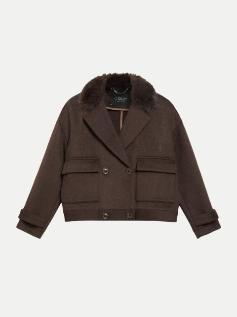 s.Oliver BLACK LABEL Jacke mit Kunstfellkragen bei Robert Ley
