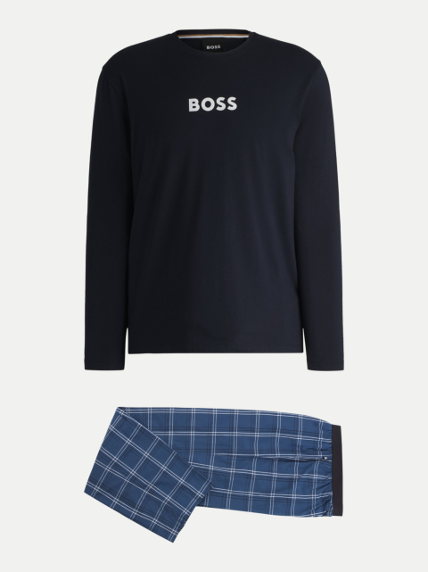 BOSS Black Pyjama mit Logo-Print bei Robert Ley