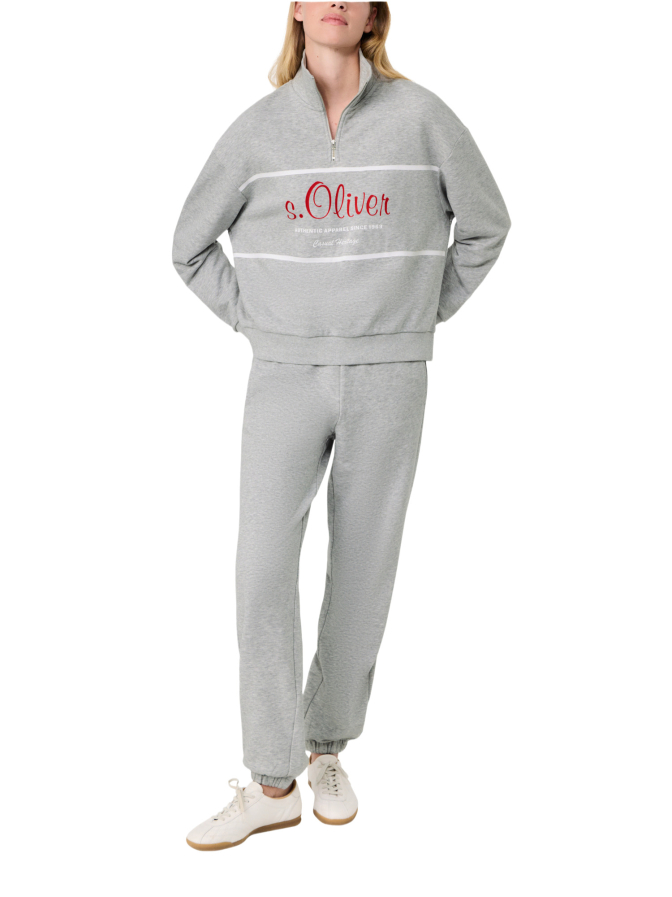 s.Oliver RED LABEL s.Oliver x Heidi Klum: Troyer-Sweatshirt mit Logo bei Robert Ley