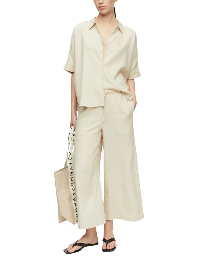 Comma Wide-Leg Hose aus Leinen-Mix bei Robert Ley