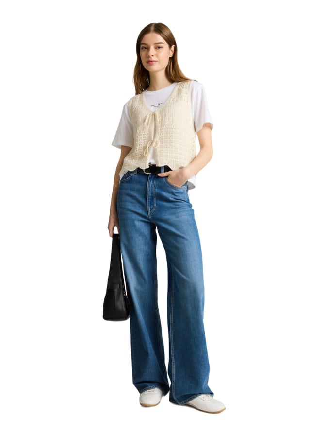 Tom Tailor Denim Gestrickte Weste mit Schleifen bei Robert Ley
