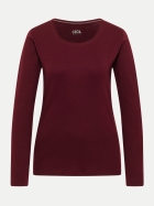 Cecil Basic Langarmshirt Pia 17903-red wine bei Robert Ley
