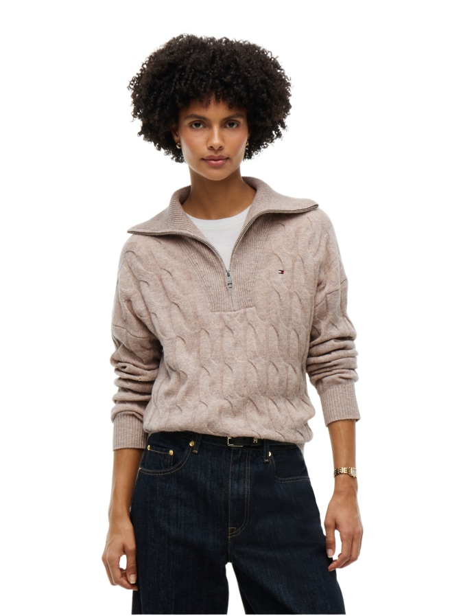 Tommy Hilfiger Wollpullover mit Zopfmuster bei Robert Ley