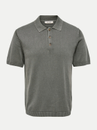 Only & Sons Polohemd mit kurzarm 262142-Castor Gray bei Robert Ley