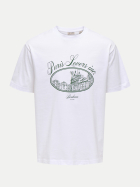 Only & Sons Tshirt Onsfred 209112005-Bright White/PARIS LOVERS INC. bei Robert Ley