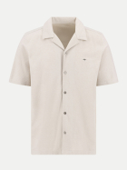 Fynch-Hatton Kurzarmhemd mit Struktur 828-cement bei Robert Ley