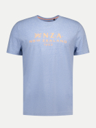 NZA New Zealand Auckland Logo-T-Shirt 2628-TROPICAL BLUE MELANGE bei Robert Ley