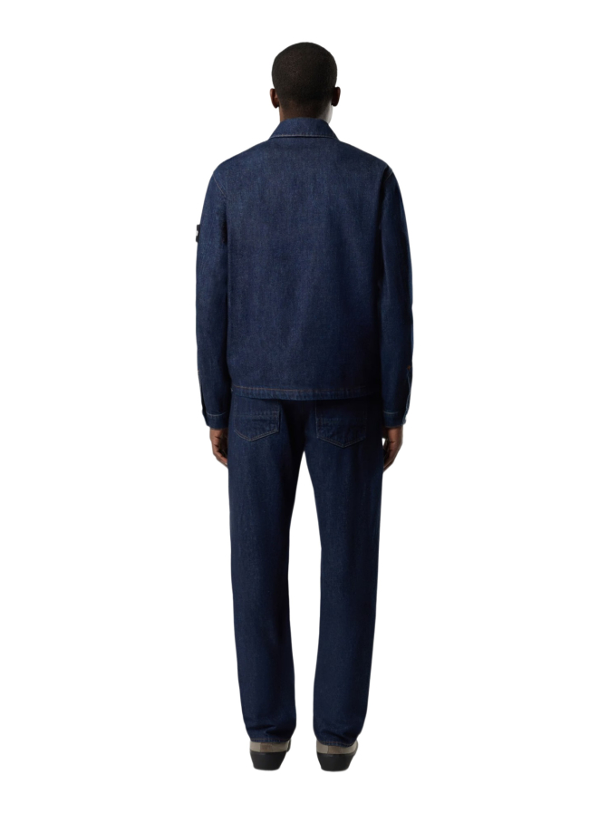 Stone Island Denim Biker-Jacke mit Knopfverschluss bei Robert Ley