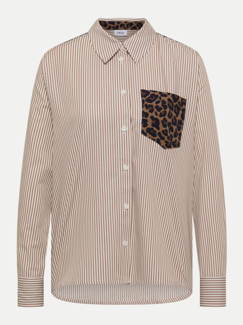 Cecil Gestreifte Bluse mit Leo-Brusttasche bei Robert Ley