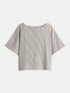 OPUS Kurzarmsweatshirt Gauster mit dreidimensionaler Textur 60020-coal blue bei Robert Ley