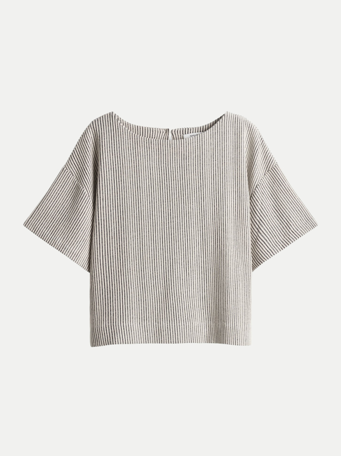 OPUS Kurzarmsweatshirt Gauster mit dreidimensionaler Textur bei Robert Ley