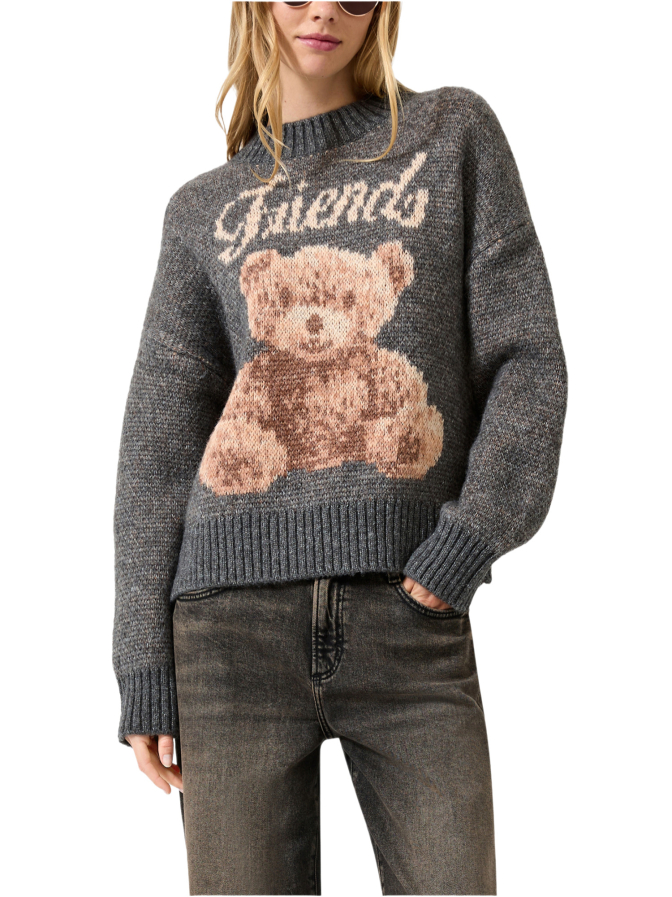 Q/S designed by Pullover mit Teddy-Motiv bei Robert Ley