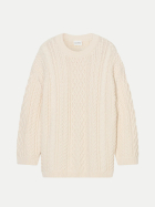 Closed Regular-Fit Pullover mit Zopfstrickmuster 285-Whipped cream bei Robert Ley