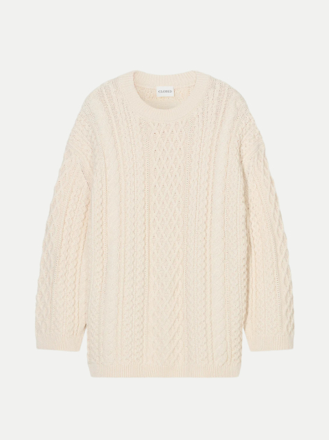 Closed Regular-Fit Pullover mit Zopfstrickmuster bei Robert Ley