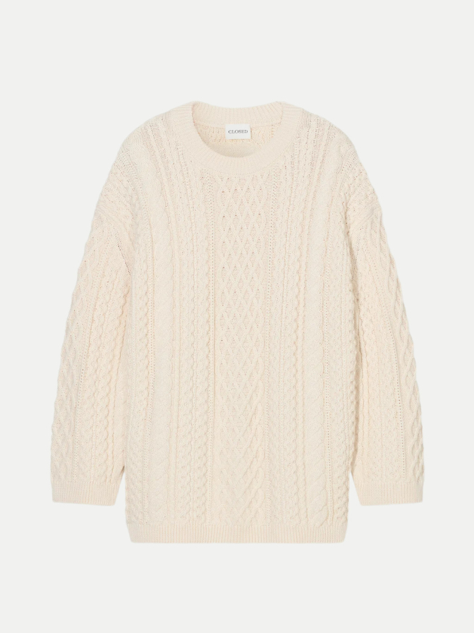 Closed Regular-Fit Pullover mit Zopfstrickmuster bei Robert Ley