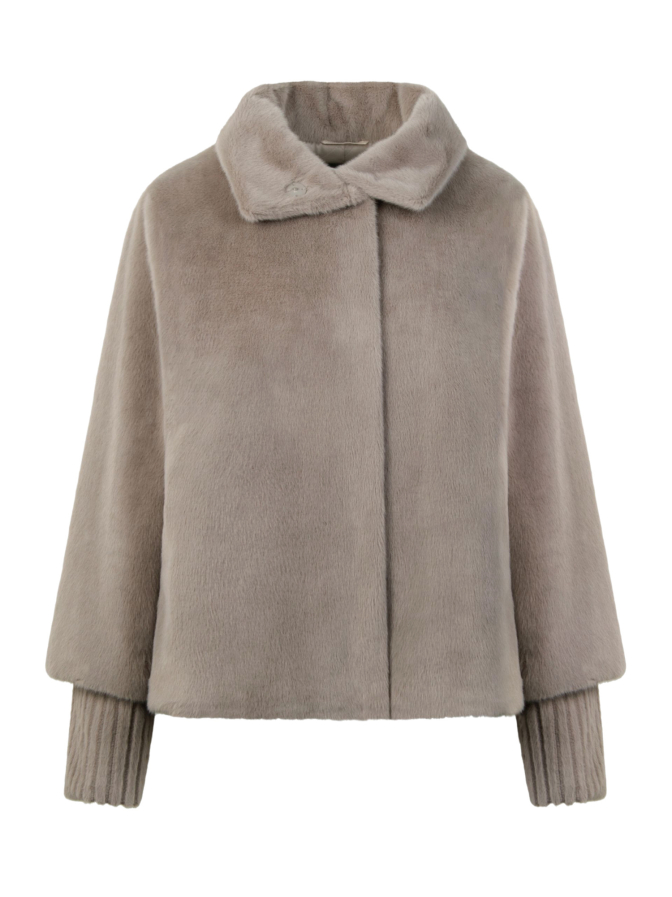 White Label Faux-Fur Kurzjacke mit Stehkragen bei Robert Ley