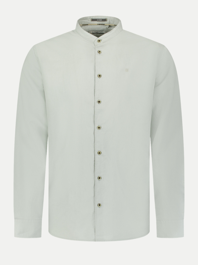 NO EXCESS Stehkragen Hemd aus Leinenmischung bei Robert Ley