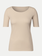 Cecil Basic T-Shirt Style Lena 16504-pearl beige bei Robert Ley