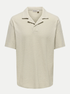 Only & Sons Seersucker Polohemd 261395-Silver Lining bei Robert Ley