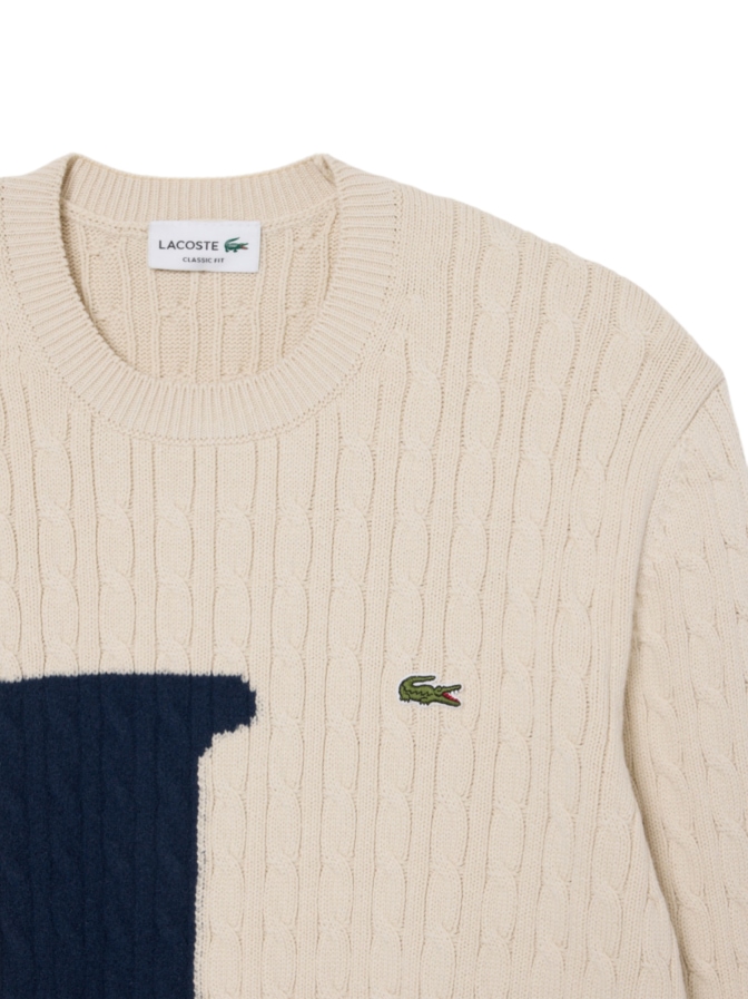 Lacoste Strickpullover mit Zopfmuster bei Robert Ley