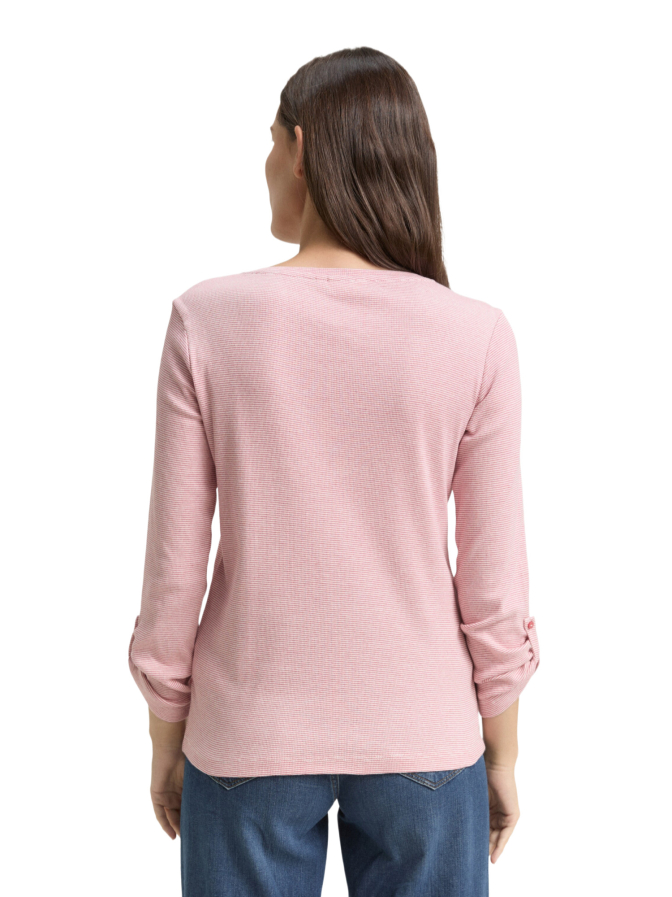 Tom Tailor Casual Langarmshirt mit Turn-Up-Funktion bei Robert Ley