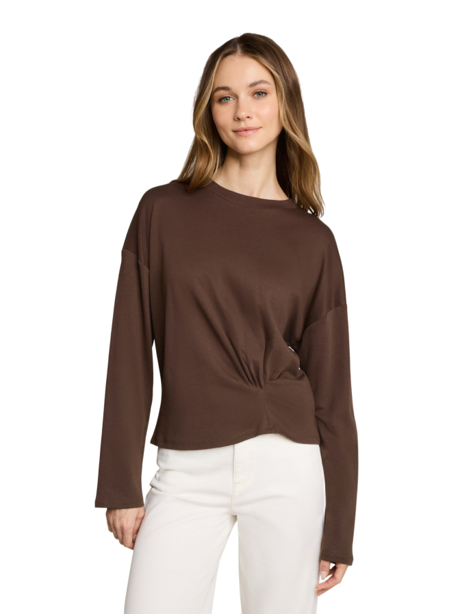 Tom Tailor Denim Langarmshirt mit Knotendetail bei Robert Ley