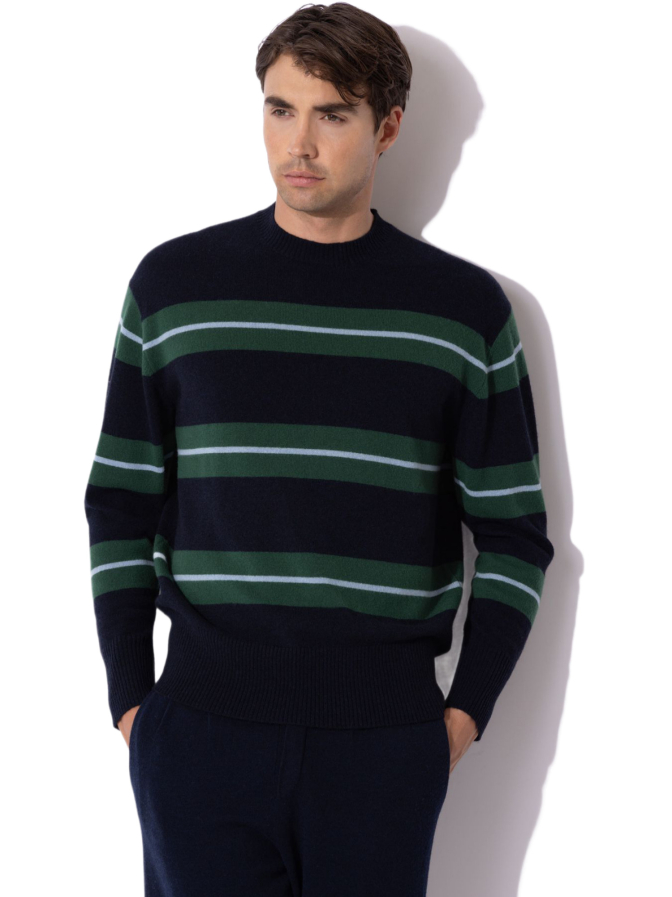 FTC Cashmere Kaschmir-Pulli mit Ringelmuster bei Robert Ley