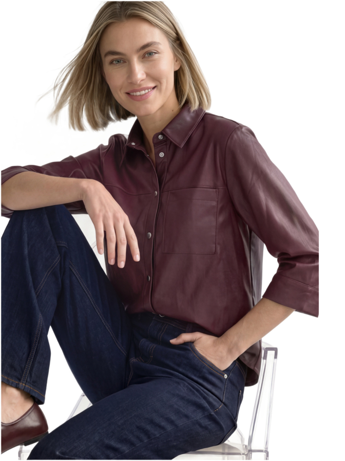 Street One Hemdbluse im Leder-Look bei Robert Ley