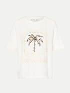 Grace T-Shirt mit Motivprint Palme 102 offwhite bei Robert Ley