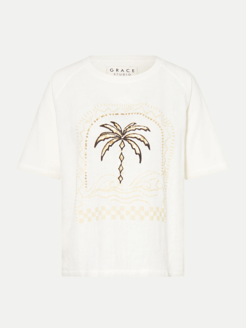 Grace T-Shirt mit Motivprint Palme bei Robert Ley
